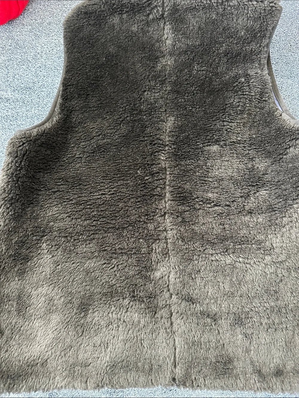 J. Crew Navy Lined Faux Fur Vest with Zip